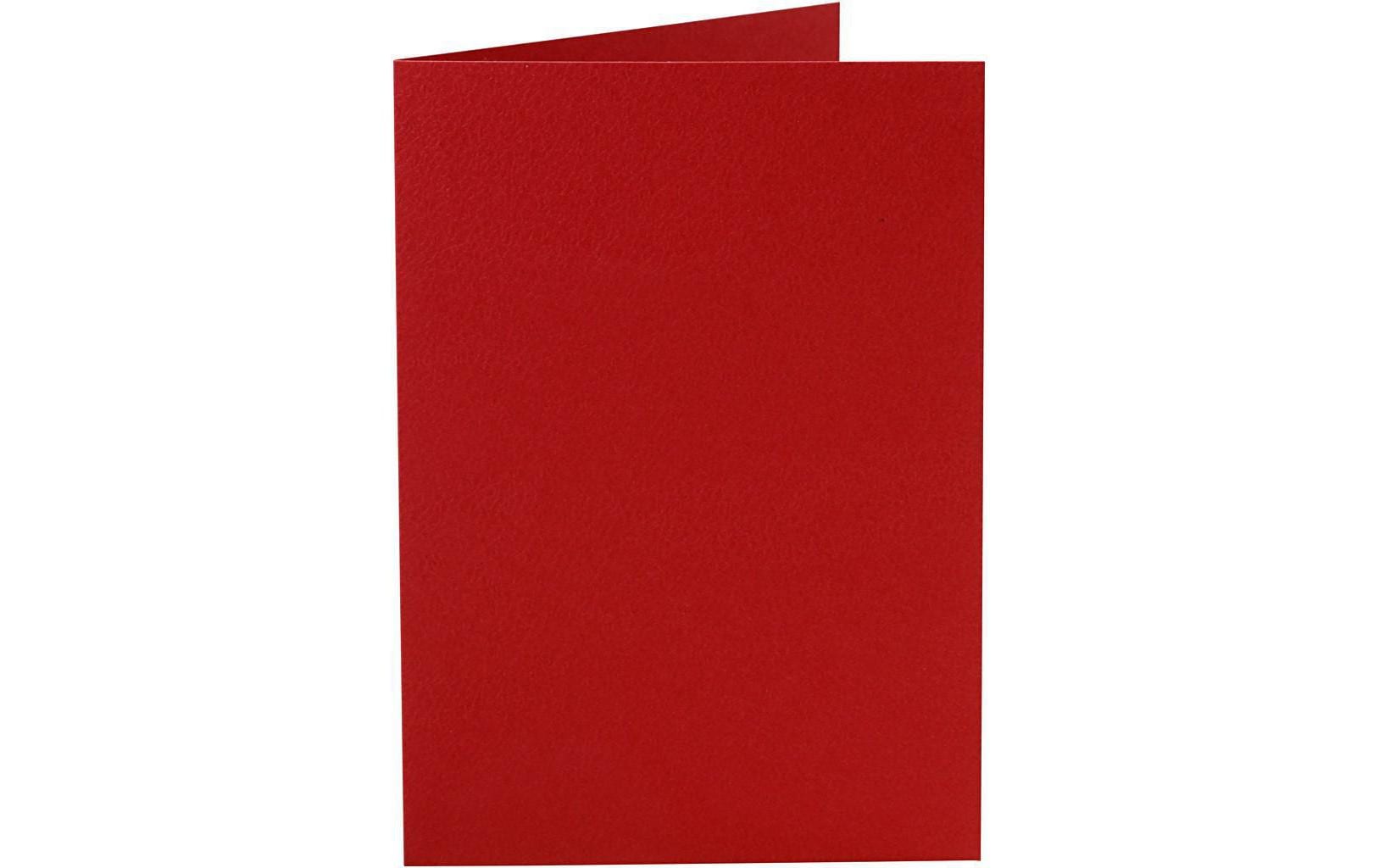 Creativ Company Karten 220 g/m2 rot 10 Stück, 10.5 x 15 cm, OHNE Couvert