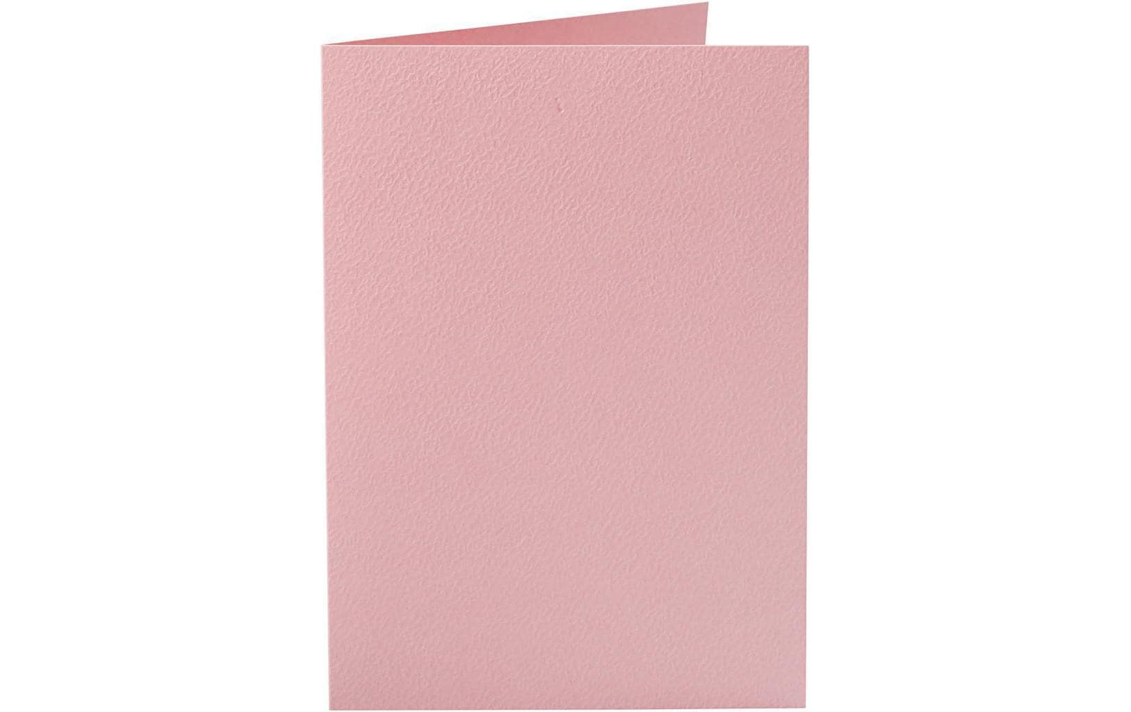 Creativ Company Karten 220 g/m2 rosa 10 Stück, 10.5 x 15 cm, OHNE Couvert