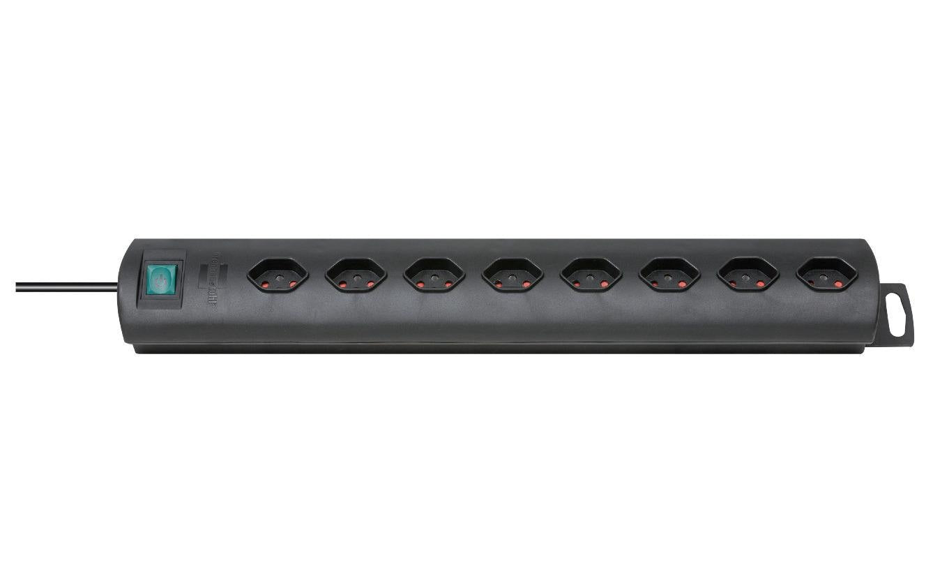 Brennenstuhl Primera-Line Steckdosenleiste 8xT13 quer, mit Schalter, sz, 2m Kabel