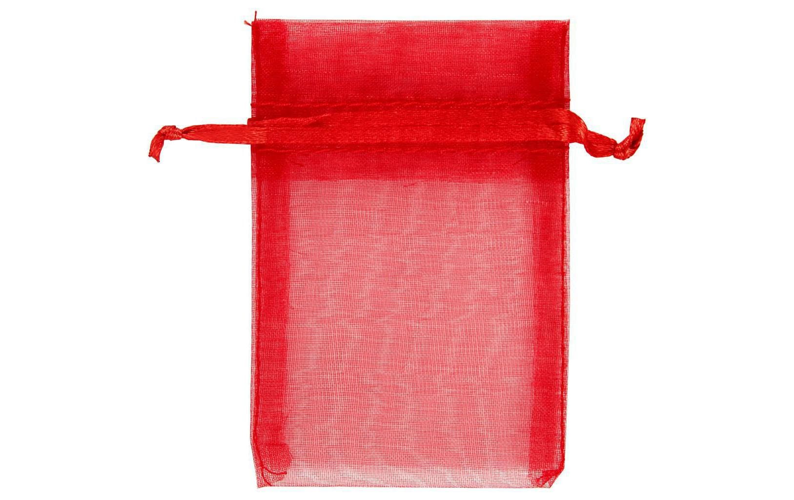 Creativ Company Organzabeutel 7 x 10 cm, 10 Stück, rot