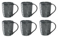 Leonardo Tasse Matera 430ml Anthrazit 6 Stück, HxD: 11x9cm, Vol: 430ml, Keramik