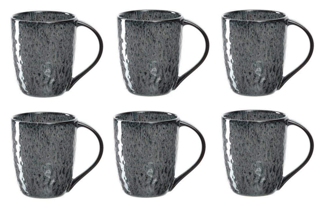 Leonardo Tasse Matera 430ml Anthrazit 6 Stück, HxD: 11x9cm, Vol: 430ml, Keramik