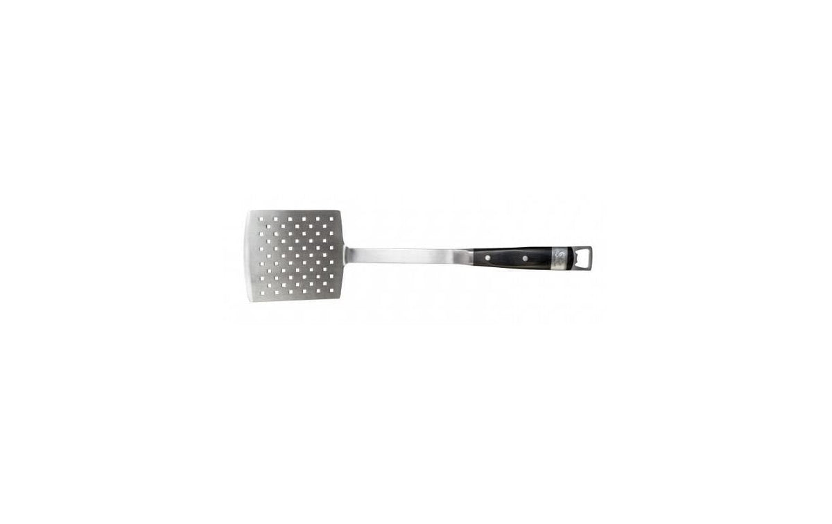 CHARCOAL COMPANION Grillwender aus Edelstahl, mit Pakka-Holzgriff