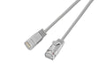 Wirewin Slim Patchkabel: UTP, 1m, grau Cat.6, AWG36, Klinkenschutz, rund, 2.8mm