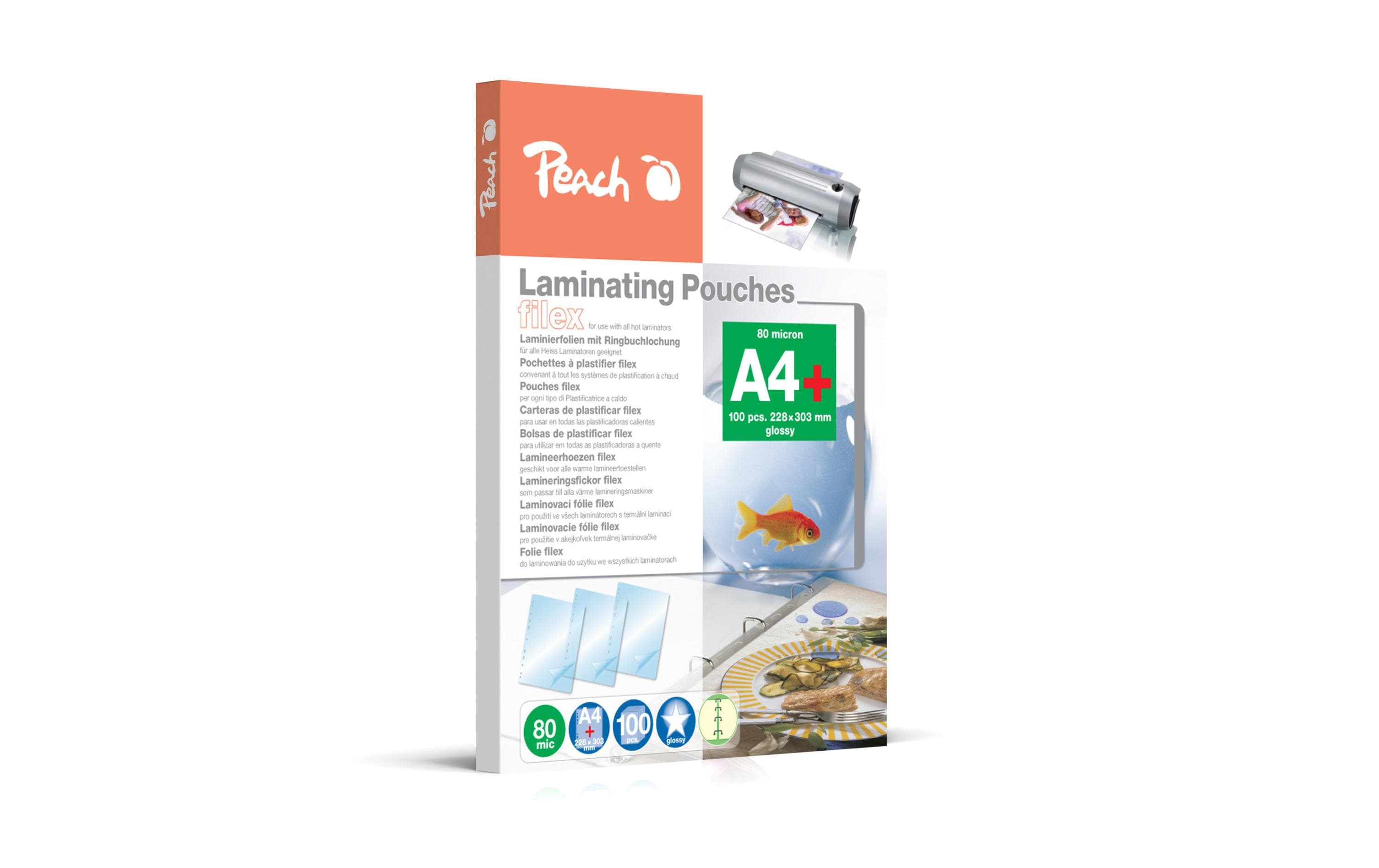 Peach Laminierfolie A4 Filex 80mic, 100 Stk.