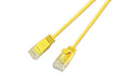 Wirewin Slim Patchkabel: UTP, 1m, gelb Cat.6, AWG36, Klinkenschutz, rund, 2.8mm