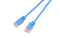 Wirewin Slim Patchkabel: UTP, 50cm, blau Cat.6, AWG36, Klinkenschutz, rund, 2.8mm