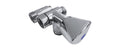 mateu Batterieventil Messing verchromt / blau