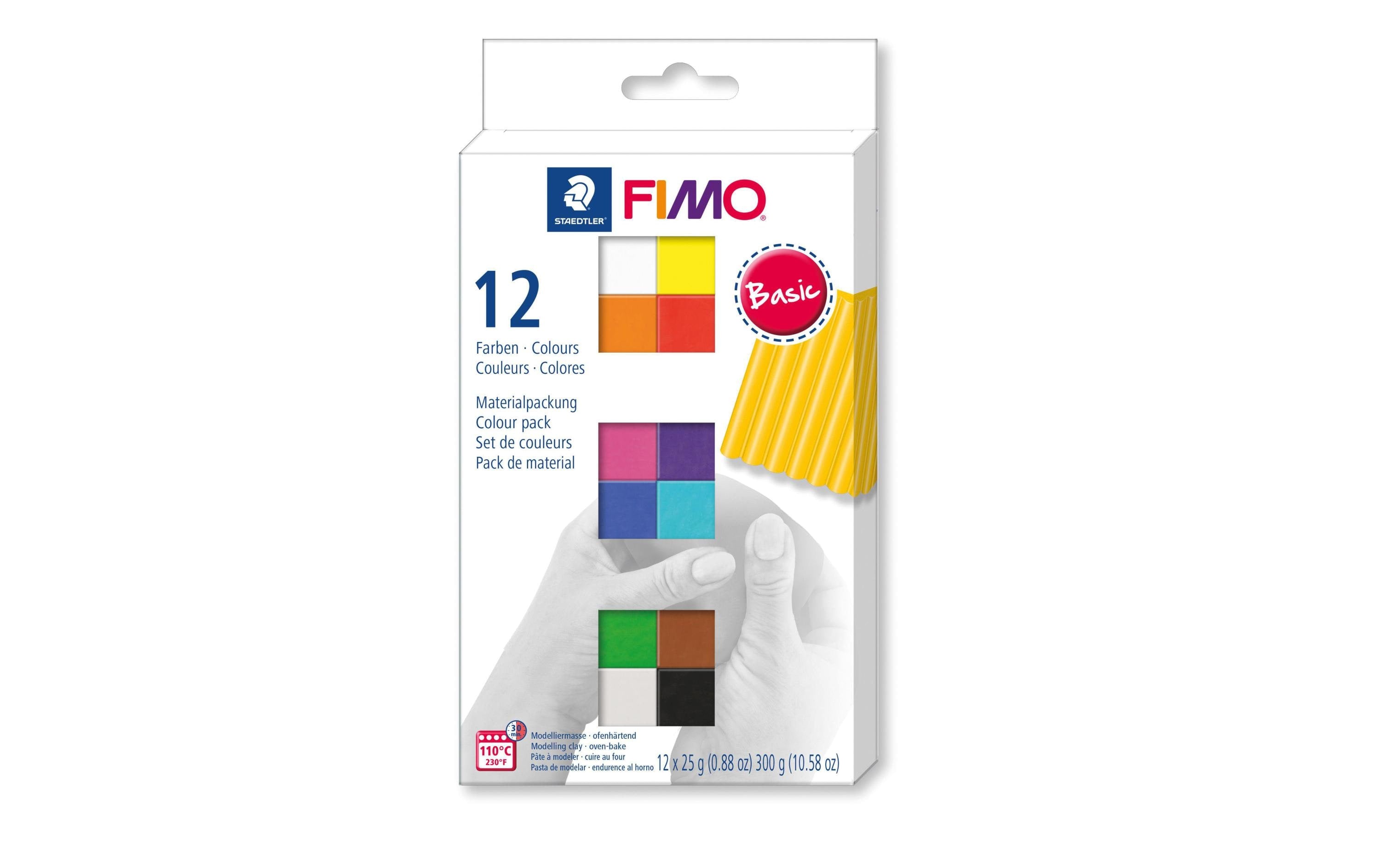 FIMO Soft Modelliermasse Set 12 x 25g ofenhärtend, weich und soft