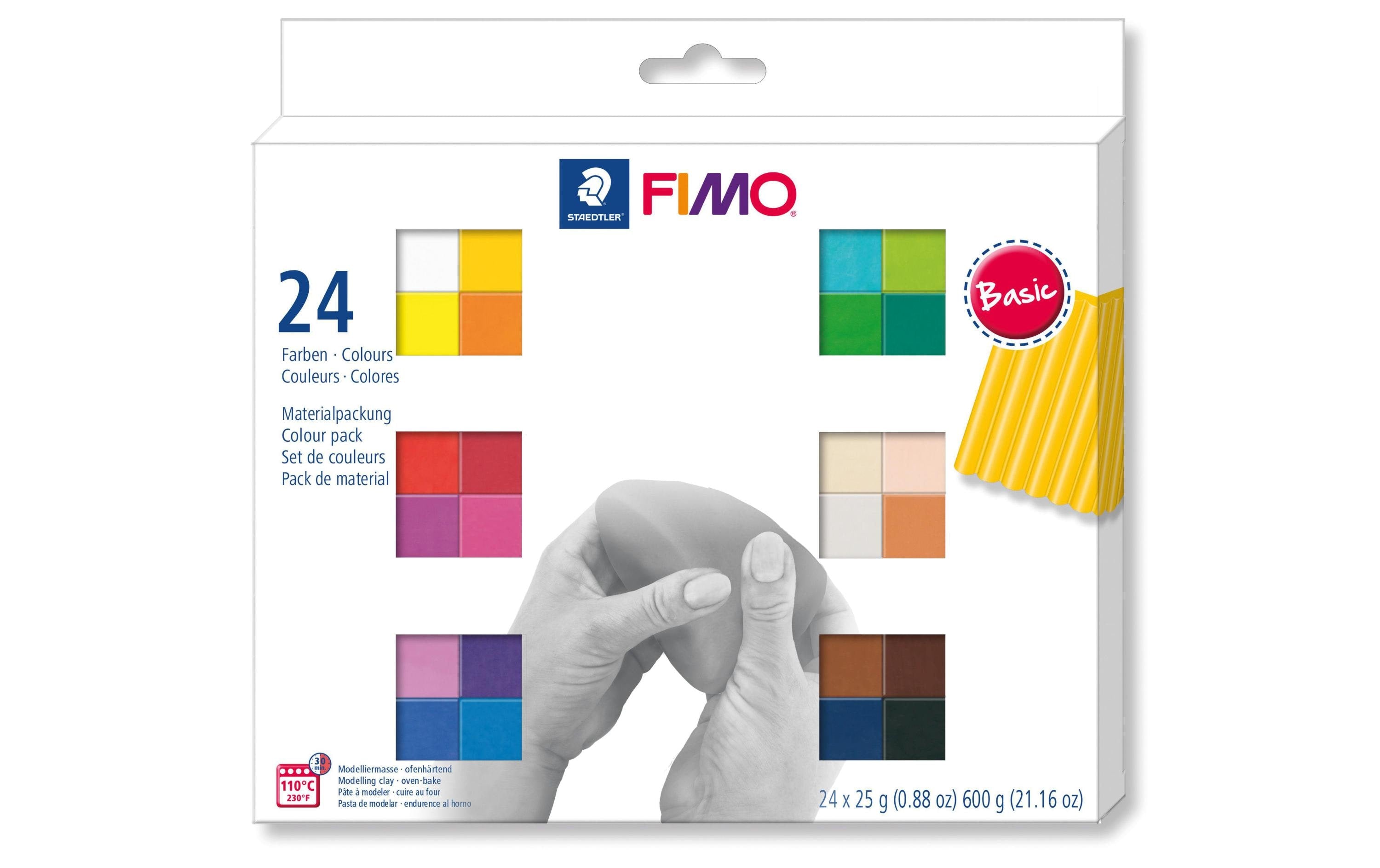 FIMO Soft Modelliermasse Set 24 x 25g ofenhärtend, weich und soft