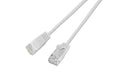 Wirewin Slim Patchkabel: UTP, 5m, weiss Cat.6, AWG36, Klinkenschutz, rund, 2.8mm