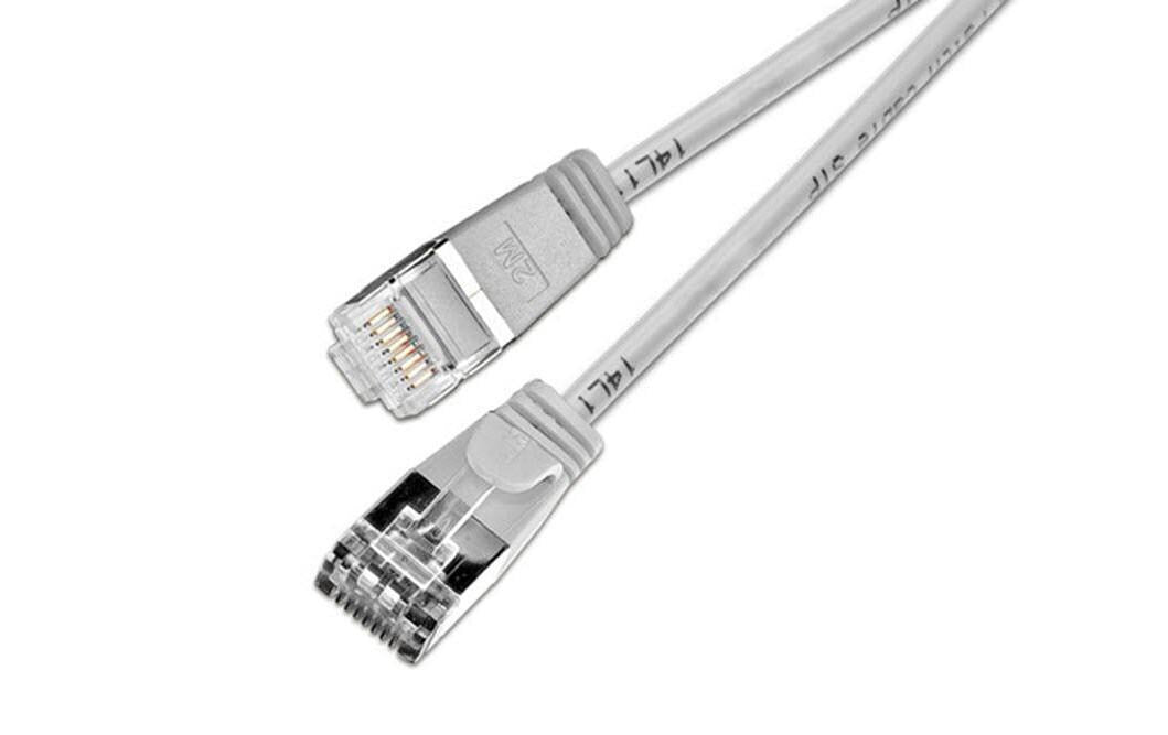 Slim Wirewin Pachkabel: U/FTP, 3m, grau Cat.6, AWG36, 100% Kupfer, geschirmt, 4mm