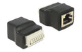 Delock RJ45 Buchse Terminalblock 8Pins mit Drucktasten