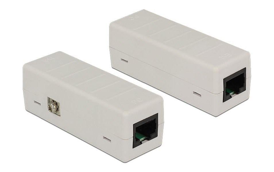 Delock Netzwerk Isolator, 6kV, mit PoE Überspannungsschutz, 10/100/1000MBps