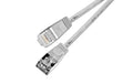 Slim Wirewin Pachkabel: U/FTP, 15cm, grau Cat.6, AWG36, 100% Kupfer, geschirmt, 4mm