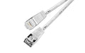 Slim Wirewin Pachkabel: U/FTP, 3m, weiss Cat.6, AWG36, 100% Kupfer, geschirmt, 4mm