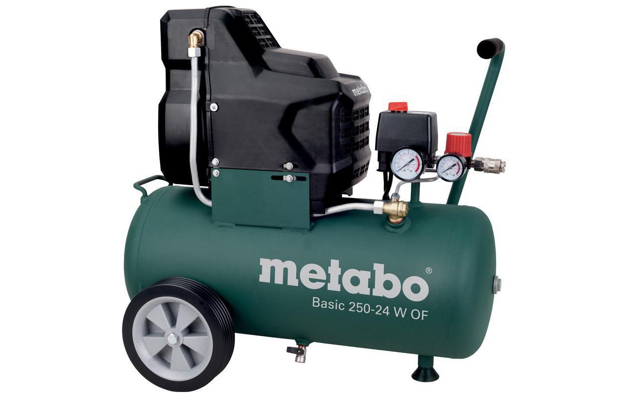Metabo Basic 250-24 W OF Kompressor 220 l/min, 8 bar, 24 l. Condor. ölfrei
