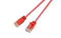 Wirewin Slim Patchkabel: UTP, 5m, rot Cat.6, AWG36, Klinkenschutz, rund, 2.8mm
