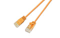 Wirewin Slim Patchkabel: UTP, 2m, orange Cat.6, AWG36, Klinkenschutz, rund, 2.8mm