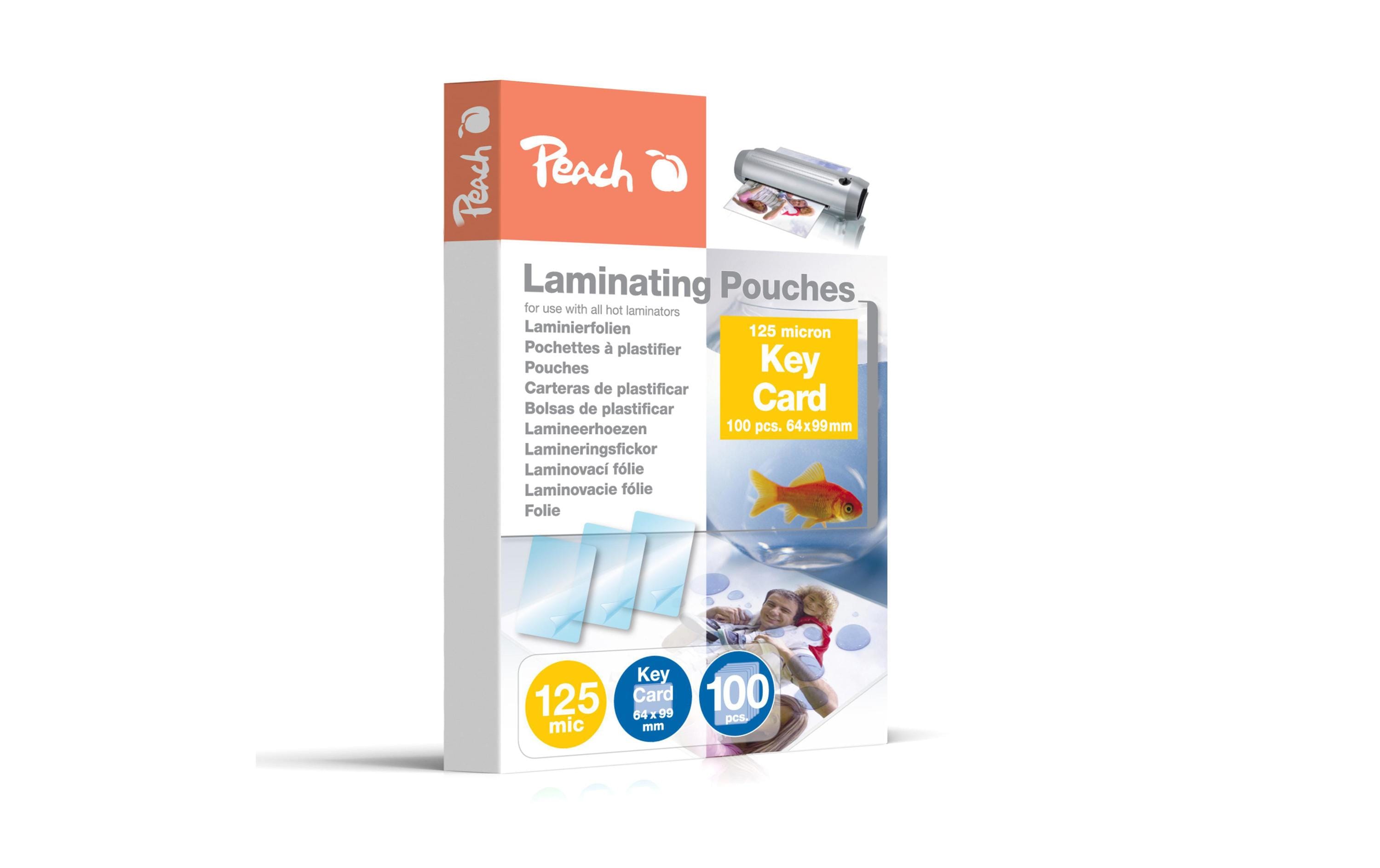 Peach Laminierfolie Key Card 125mic, 100 Stk.