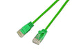 Wirewin Slim Patchkabel: UTP, 10m, grün Cat.6, AWG36, Klinkenschutz, rund, 2.8mm