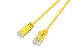 Wirewin Slim Patchkabel: UTP, 10m, gelb Cat.6, AWG36, Klinkenschutz, rund, 2.8mm