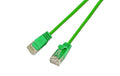 Wirewin Slim Patchkabel: UTP, 15cm,grün Cat.6, AWG36, Klinkenschutz, rund, 2.8mm