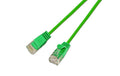 Wirewin Slim Patchkabel: UTP, 50cm, grün Cat.6, AWG36, Klinkenschutz, rund, 2.8mm