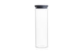 Brabantia, Vorratsglas 1.9 l, Transparent stapelbar, Deckel Dark Grey
