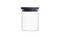 Brabantia Glasdose 0.6 Liter stapelbar, Deckel Dark Grey