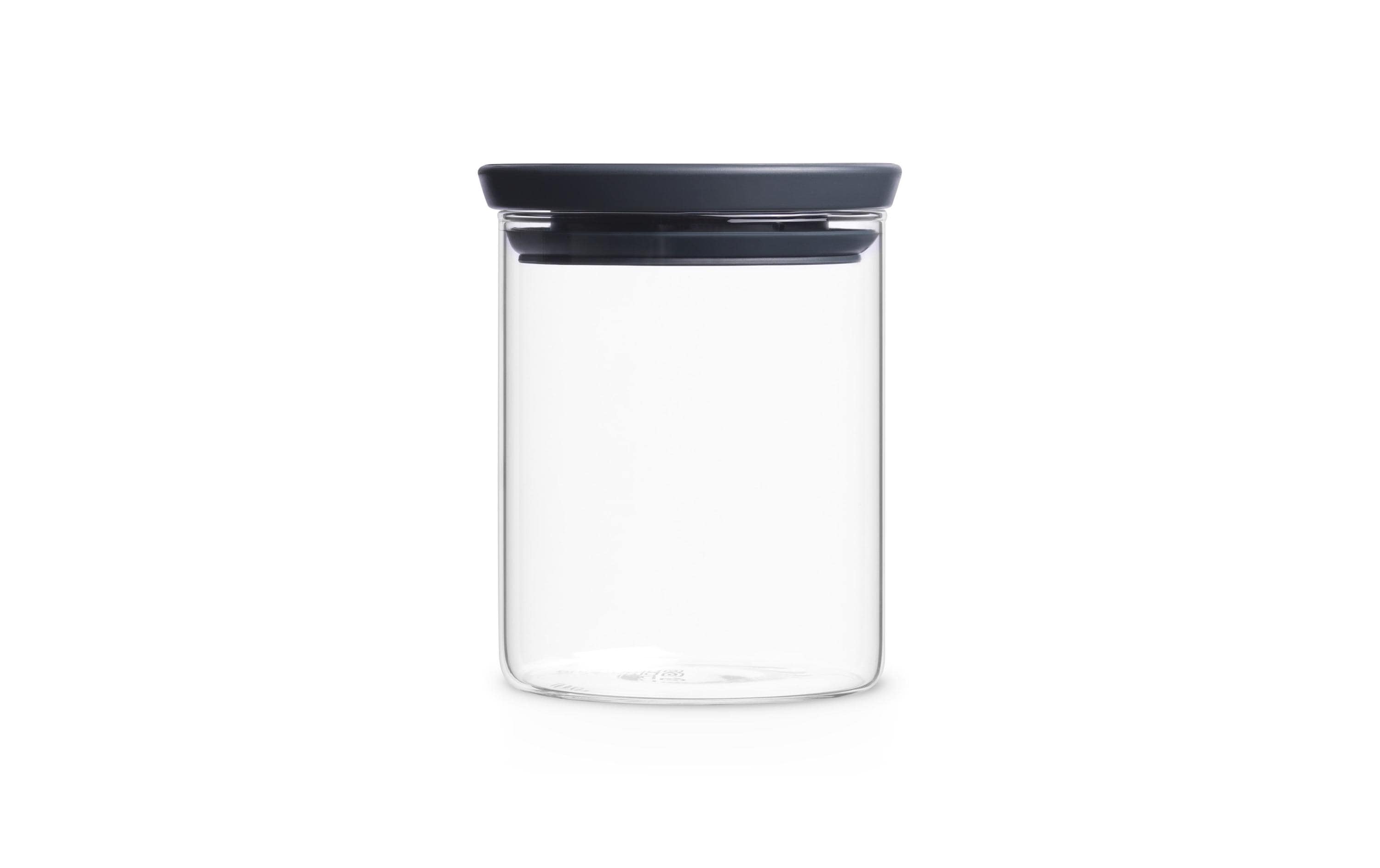 Brabantia Glasdose 0.6 Liter stapelbar, Deckel Dark Grey