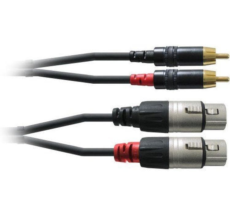 Cordial CFU 3 FC Studiokabel, 2x XLRf - 2x Chinch, 3m
