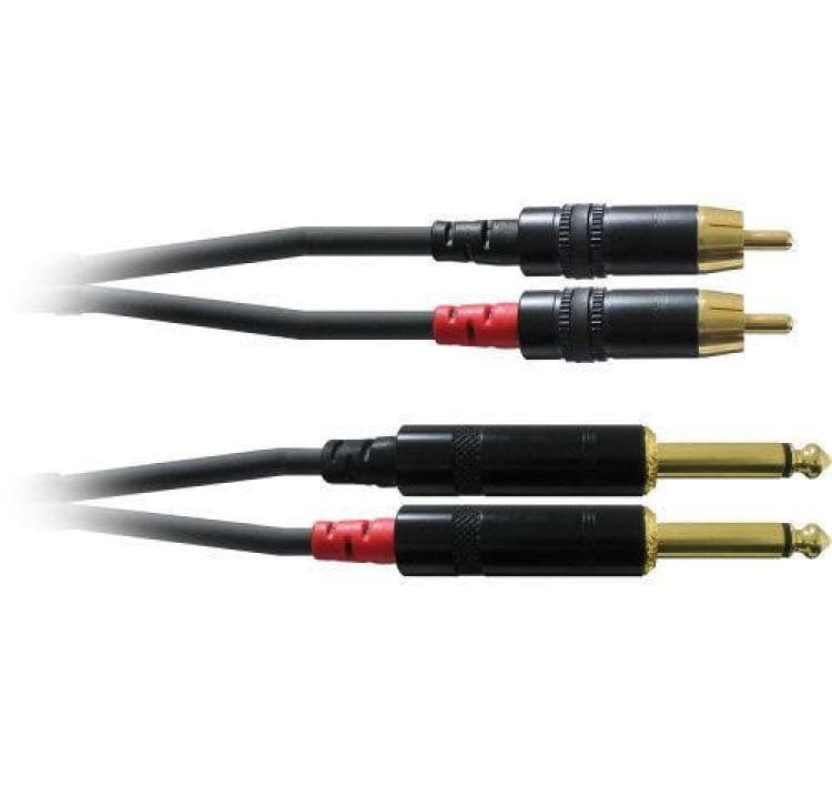 Cordial CFU 0.9 PC Studiokabel, 2x 6.3mm - 2x Chinch, 0.9m