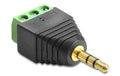 Delock Terminalblock 3.5mm Klinke Stecker 3 Pin Terminalblock
