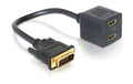 Delock Monitorsplitter DVI-D zu 2xHDMI Duallink DVI-D, passiv
