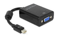 Monitoradapter Mini-DP zu VGA schwarz, 12cm, bis 1920 x 1200 @ 60 Hz