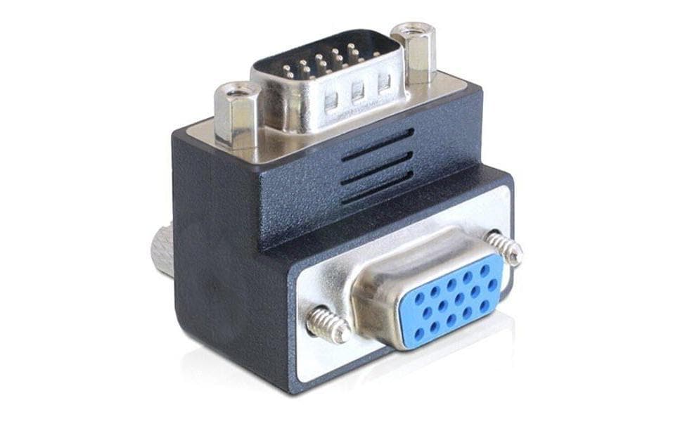 Adapter VGA Buchse auf VGA Stecker 90° 90 Grad Winkeladapter