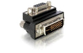 Adapter DVI-I Stecker auf VGA Buchse 90° 90 Grad Winkeladapter Duallink 24+5