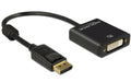 Monitoradapter DP zu DVI, aktiv, 4K Support DP Stecker zu DVI24+5-Bu 20cm, schwarz