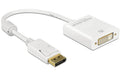 Monitoradapter DP zu DVI, aktiv, 4K Support DP Stecker zu DVI24+5-Bu 20cm, weiss