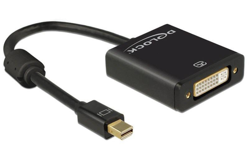 Monitoradapter 4K Mini-Displayport zu DVI schwarz, aktiv, 4K Support