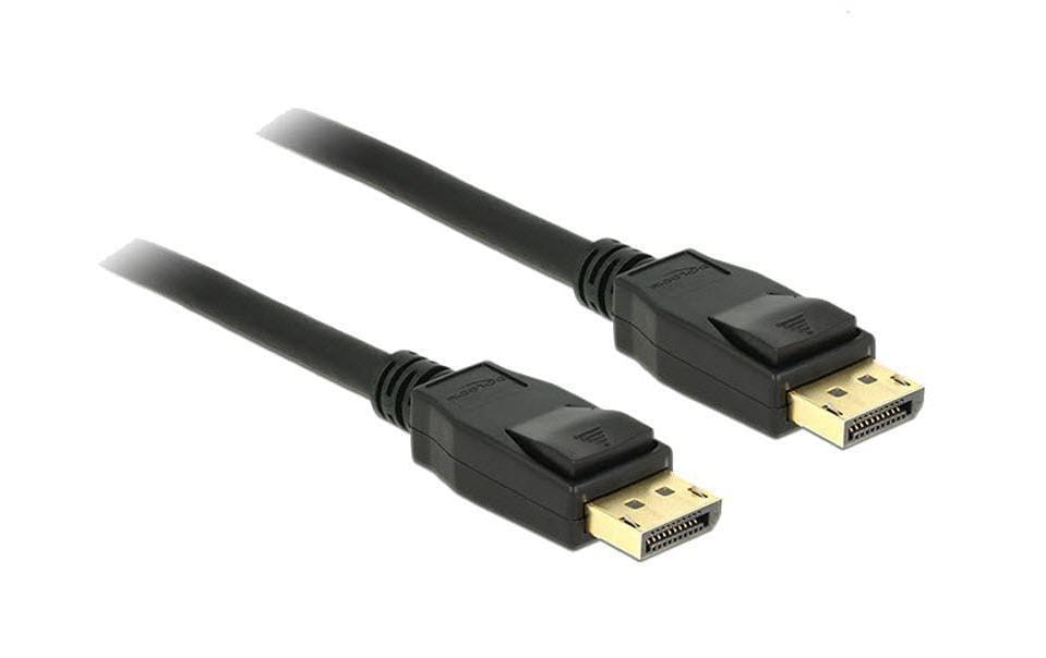 Delock DisplayPort - Displayport Kabel, 3m Schwarz, Auflösung bis 3820 x 2160 @ 60 Hz