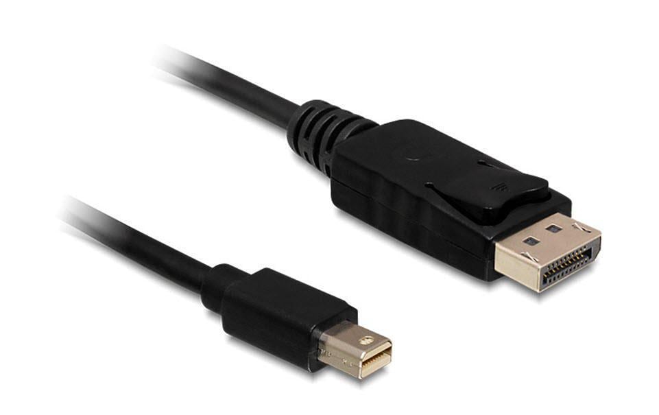 Delock Mini-DP auf DP, 5m, V1.2, 4K support Mini-Displayport zu Displayport, schwarz