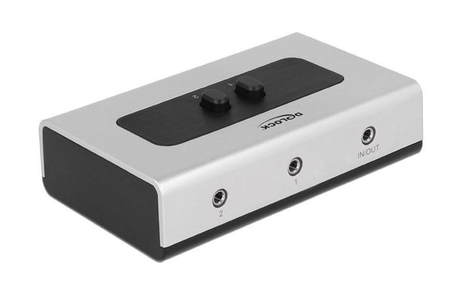Delock 2Port 3.5mm Klinke Switchbox Manuell Schaltung, Bidirektional