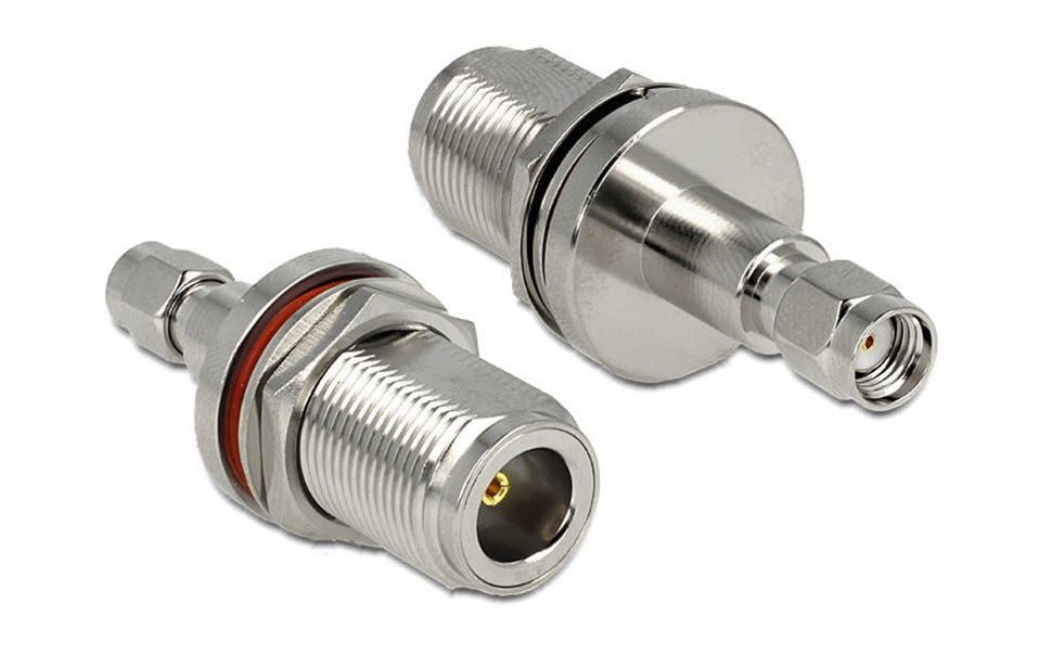 Delock N-Buchse zu RP-SMA Stecker Adapter 5cm Länge, Zum Einbau geeignet
