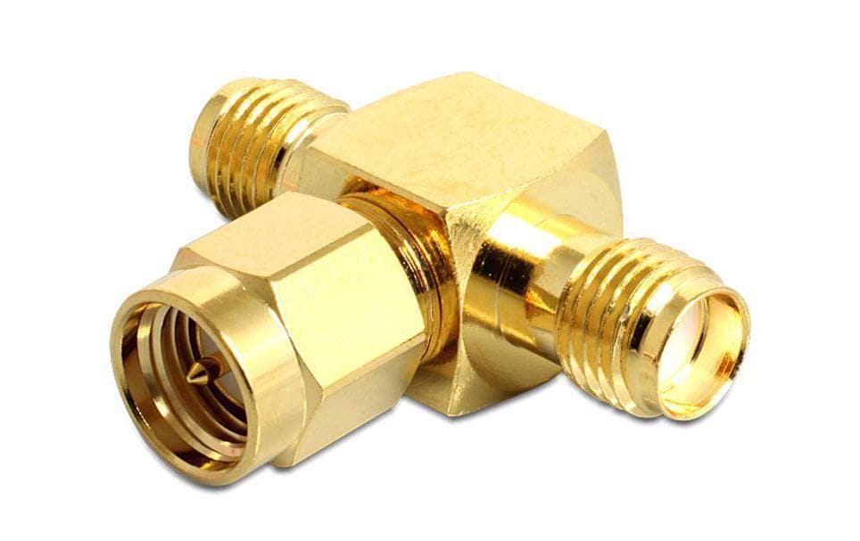 SMA-Stecker zu 2xSMA-Buchse T-Stück