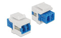 Delock Keystone Jack: LWL LC-LC Buchse-Buchse, Duplex Singlemode, blau
