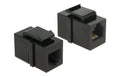 Delock Keystone Jack: RJ-12 Buchse-Buchse, schwarz