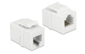 Delock Keystone Jack: RJ-12 Buchse-Buchse, weiss