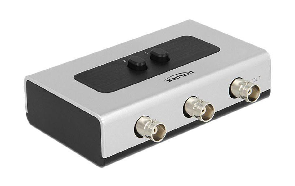 Delock 2Port BNC Switchbox manuell, bidirektionaler